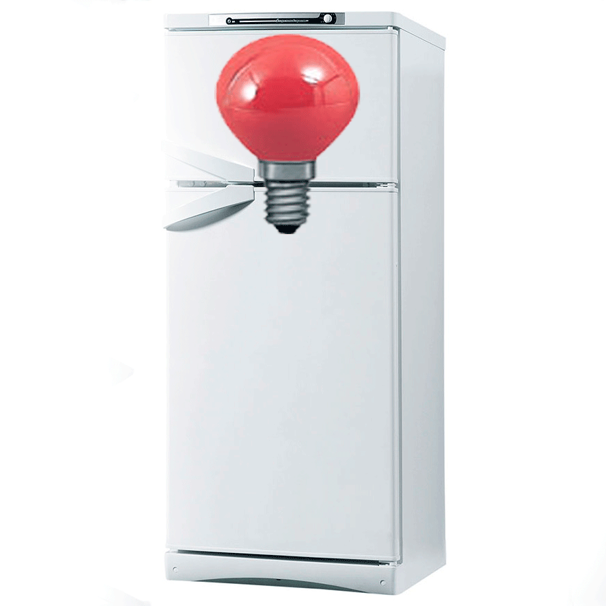 Горит красная лампочка холодильника